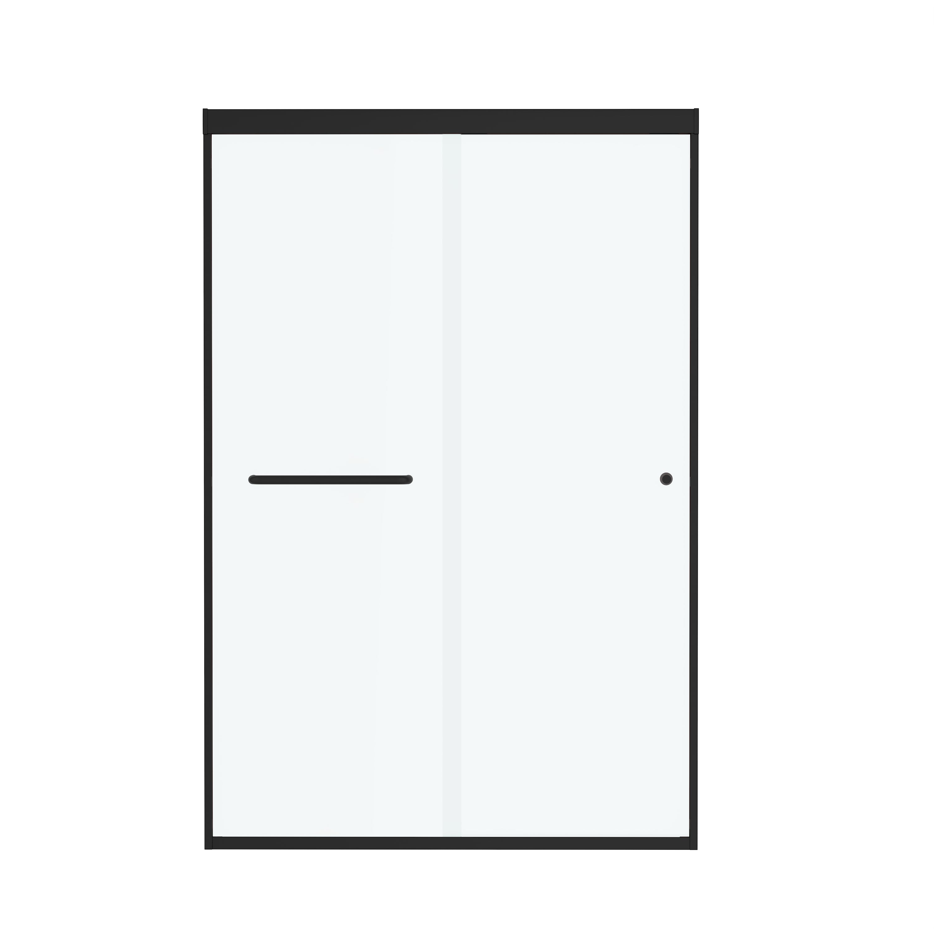 48"x72" Frame Sliding Shower Door with Soft Close, 6 mm Clear Tempered Glass, Reversible