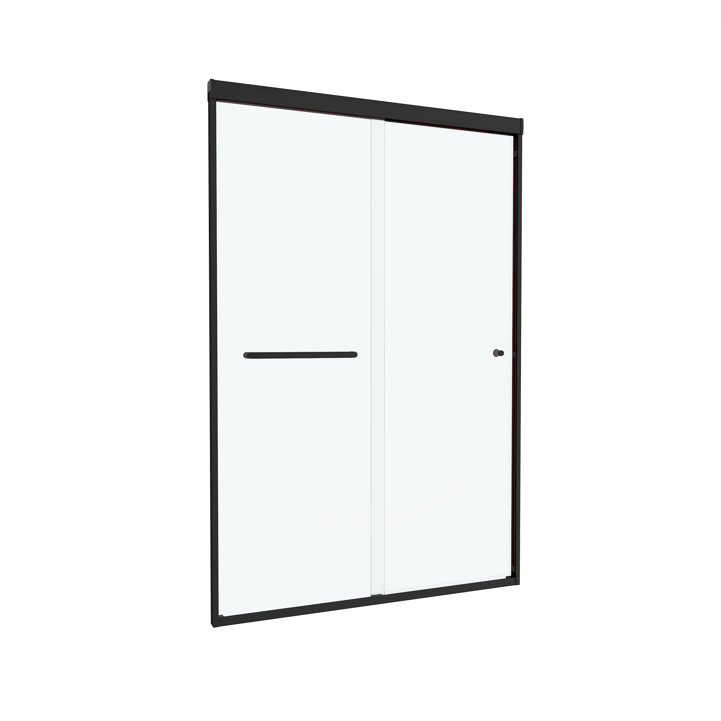 48"x72" Frame Sliding Shower Door with Soft Close, 6 mm Clear Tempered Glass, Reversible
