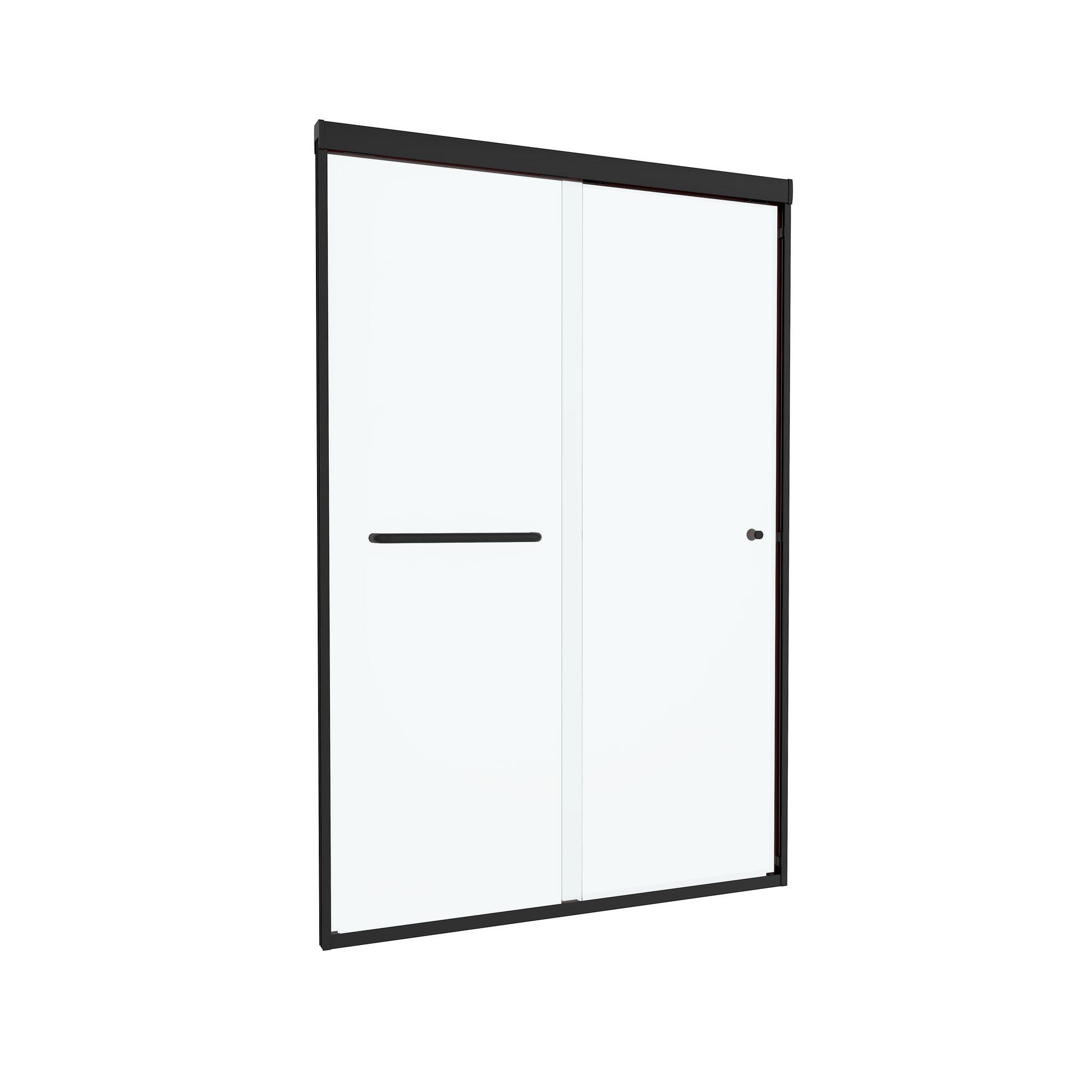 48"x72" Frame Sliding Shower Door with Soft Close, 6 mm Clear Tempered Glass, Reversible