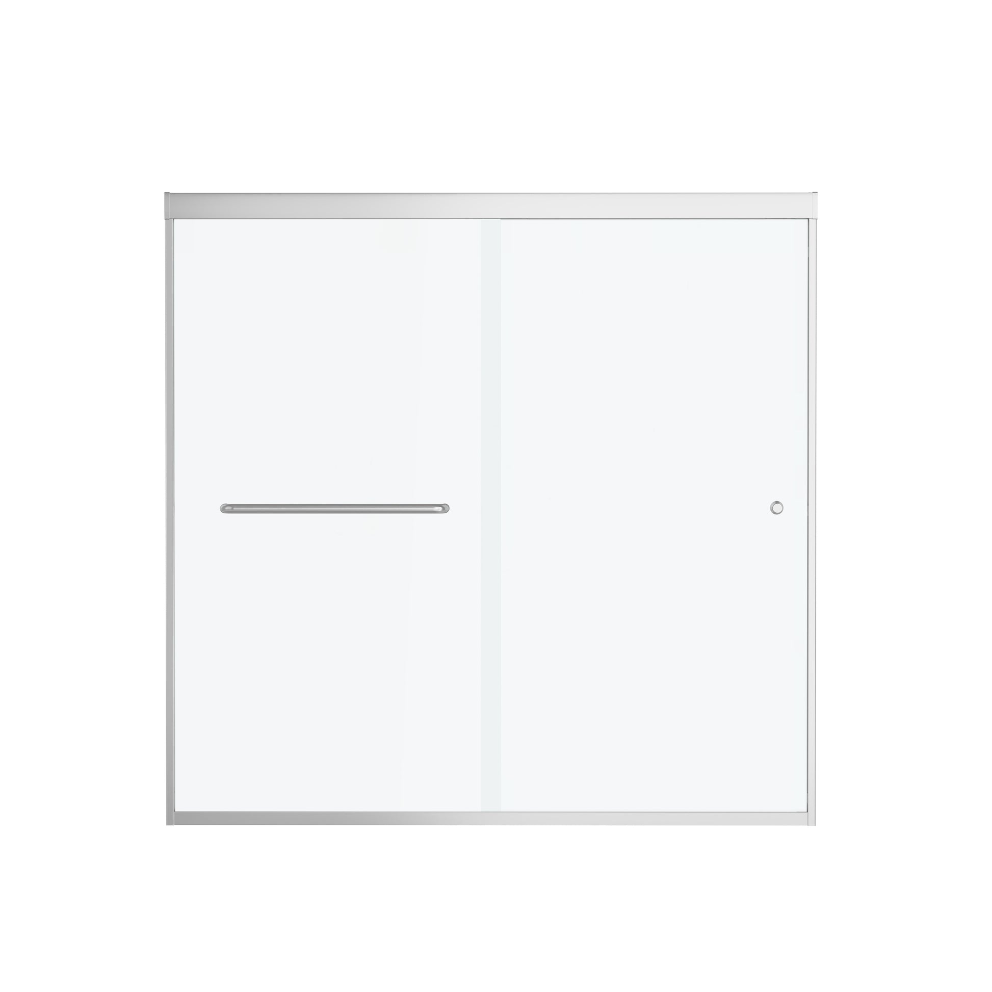 60"x58" Frame Sliding Shower Door with Soft Close, 10 mm Clear Tempered Glass, Reversible