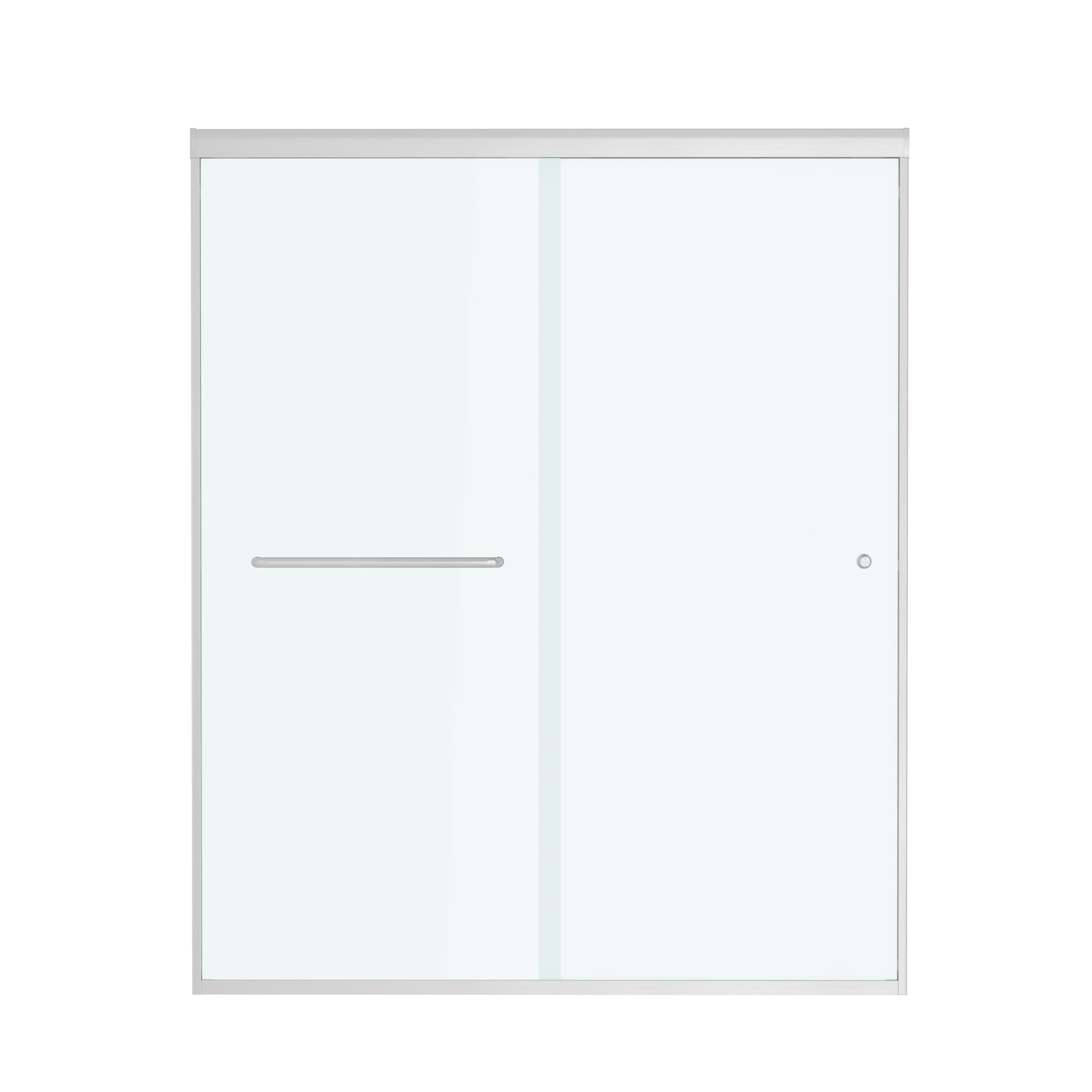 60"x72" Frame Sliding Shower Door with Soft Close, 10 mm Clear Tempered Glass, Reversible