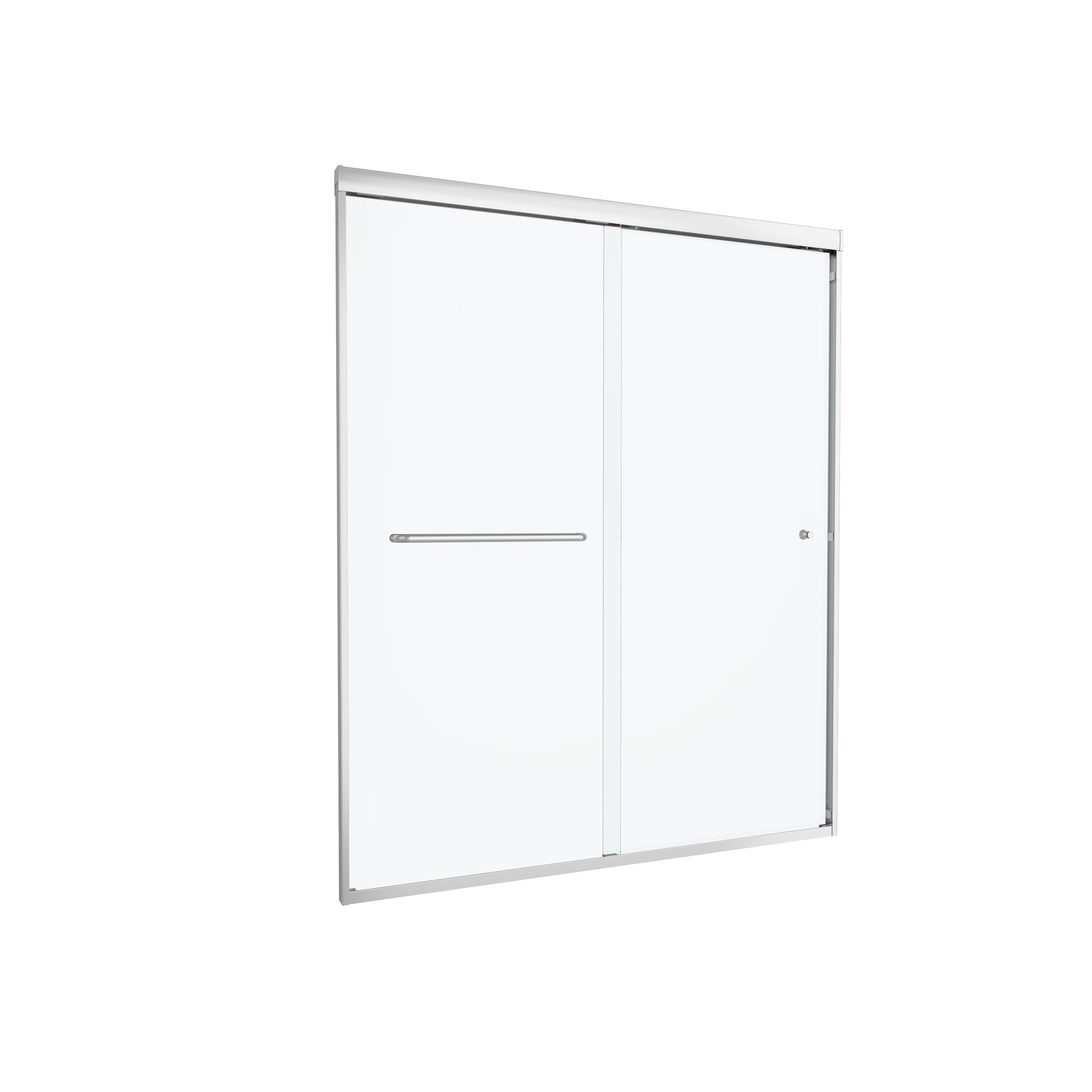 60"x72" Frame Sliding Shower Door with Soft Close, 10 mm Clear Tempered Glass, Reversible