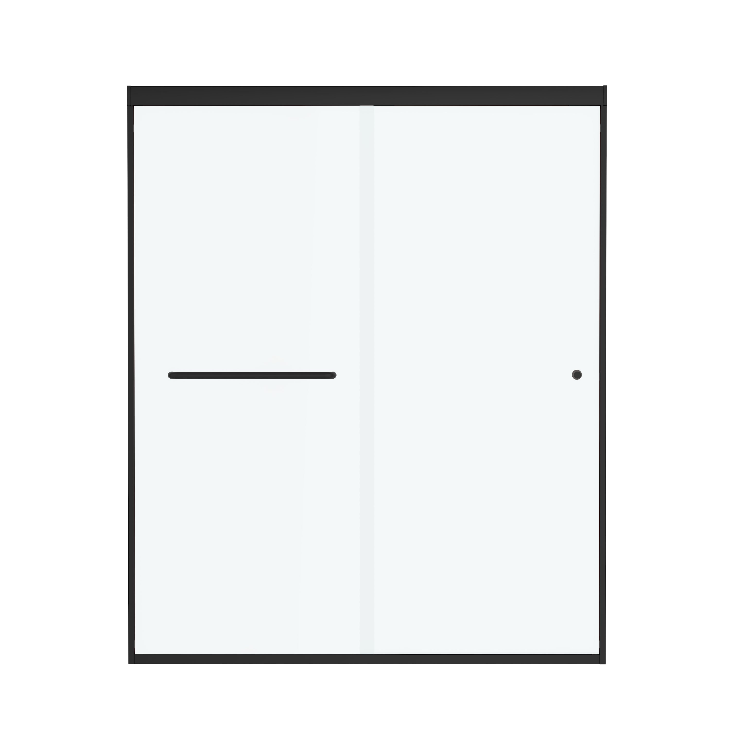 60"x72" Frame Sliding Shower Door with Soft Close, 10 mm Clear Tempered Glass, Reversible