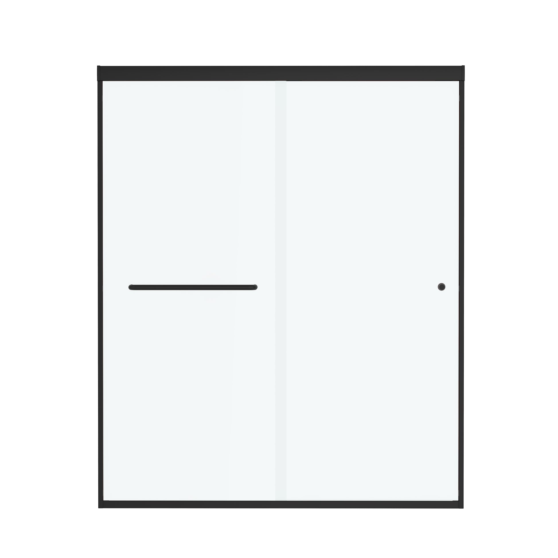 60"x72" Frame Sliding Shower Door with Soft Close, 10 mm Clear Tempered Glass, Reversible