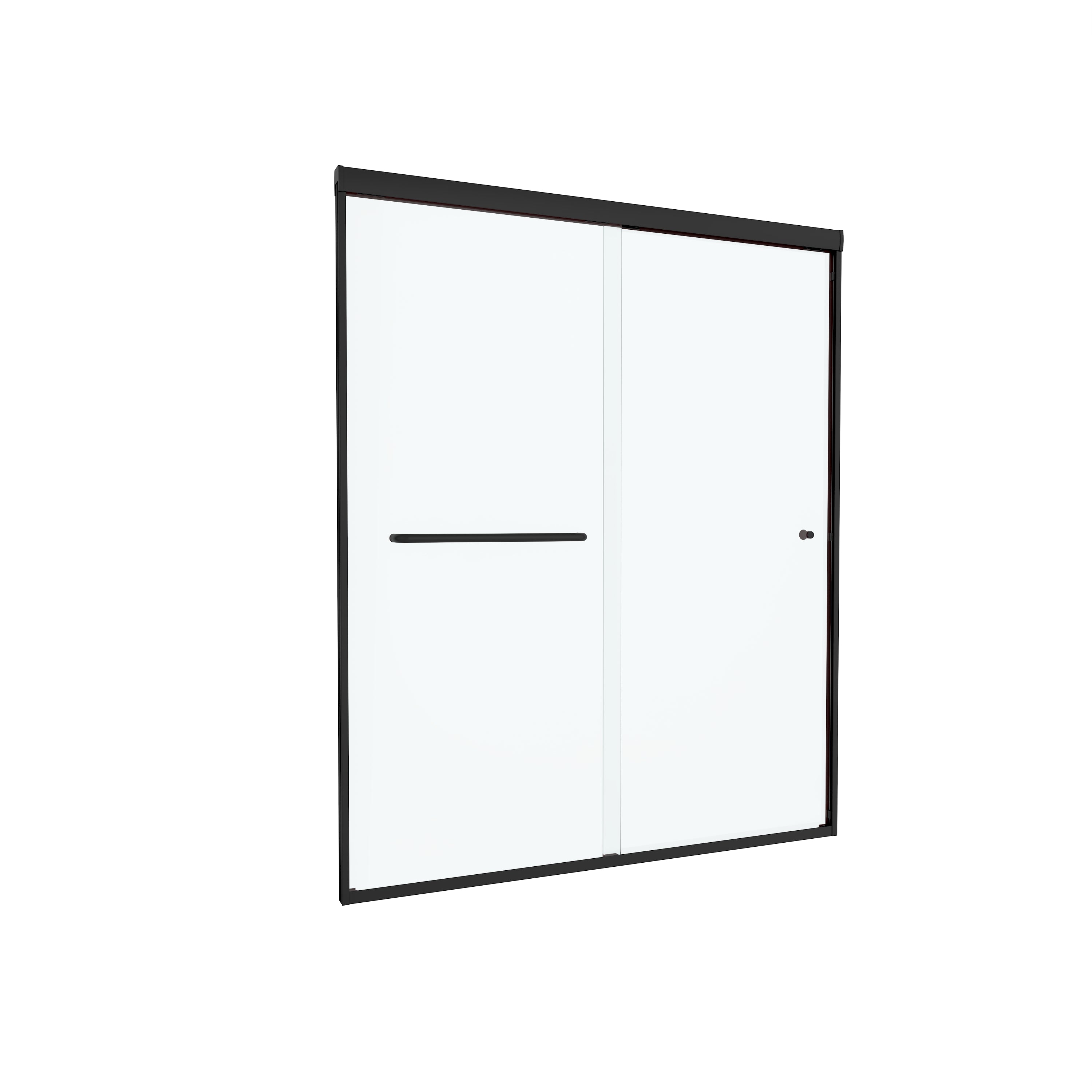60"x72" Frame Sliding Shower Door with Soft Close, 10 mm Clear Tempered Glass, Reversible