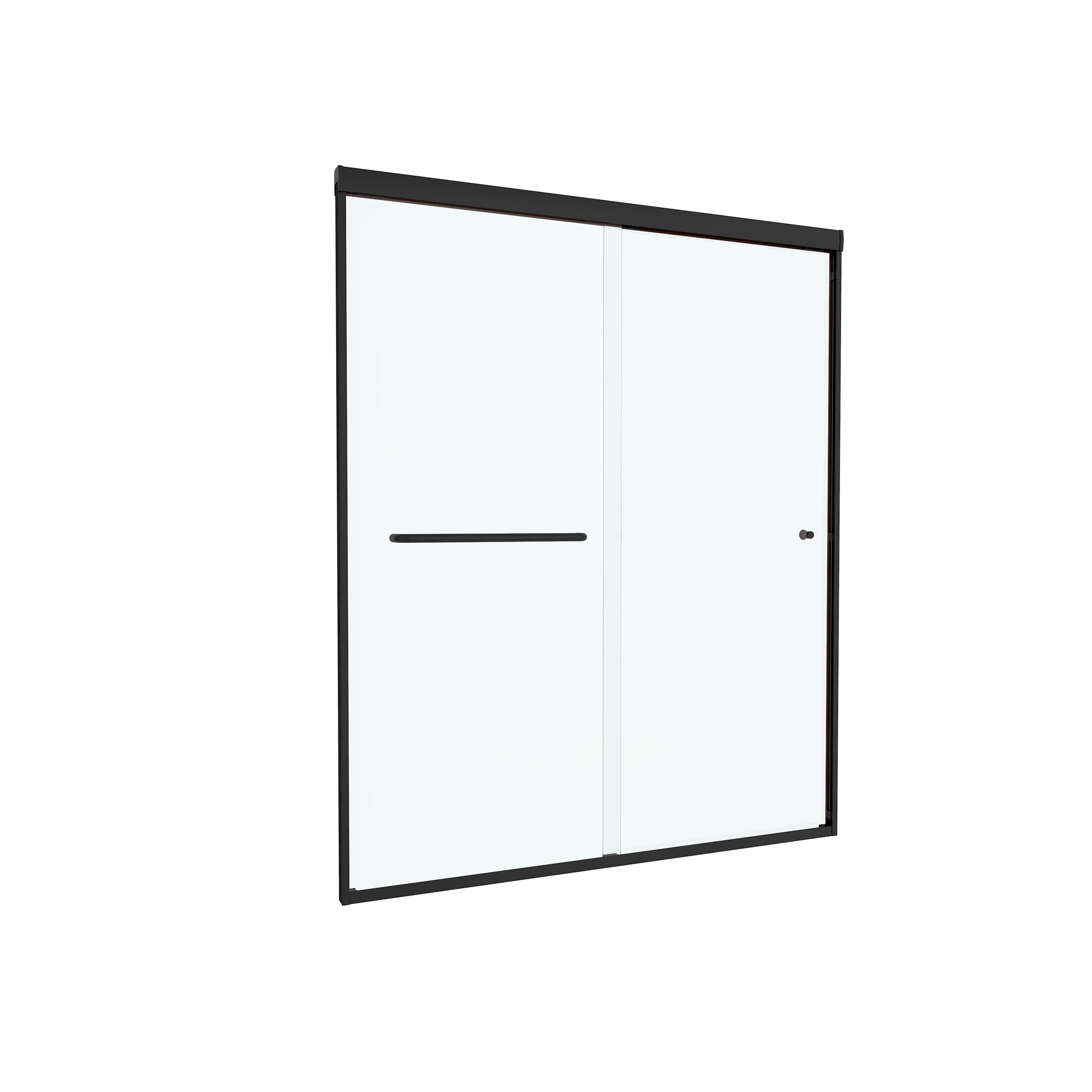 60"x72" Frame Sliding Shower Door with Soft Close, 10 mm Clear Tempered Glass, Reversible