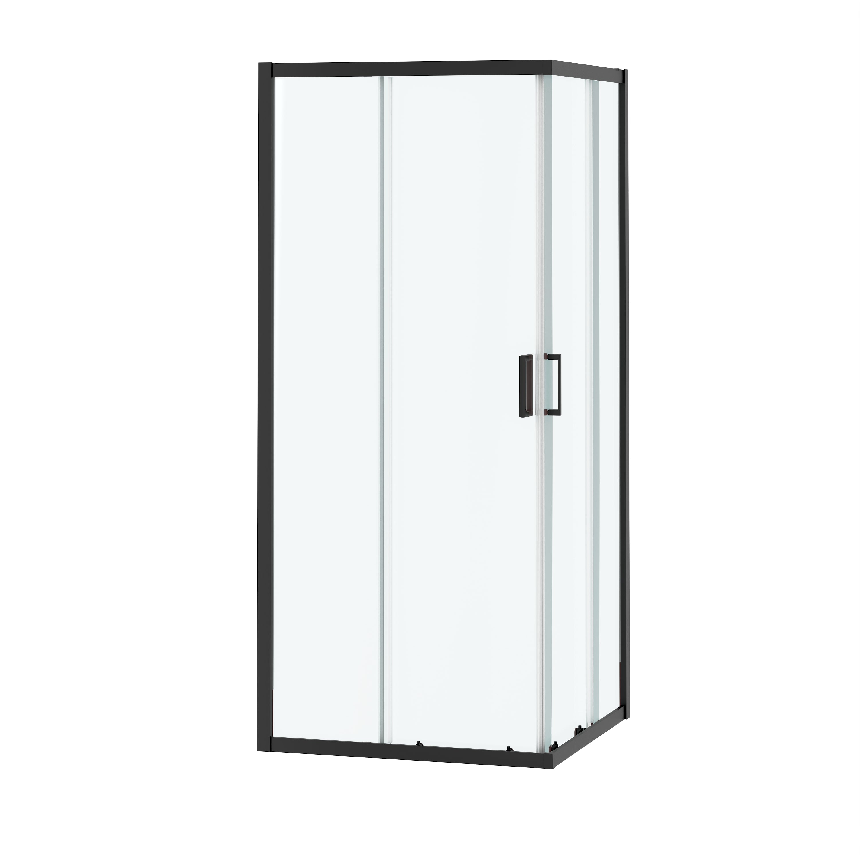 32"x32"x72" Corner Sliding Shower Enclosure with Dual Center-Sliding Doors