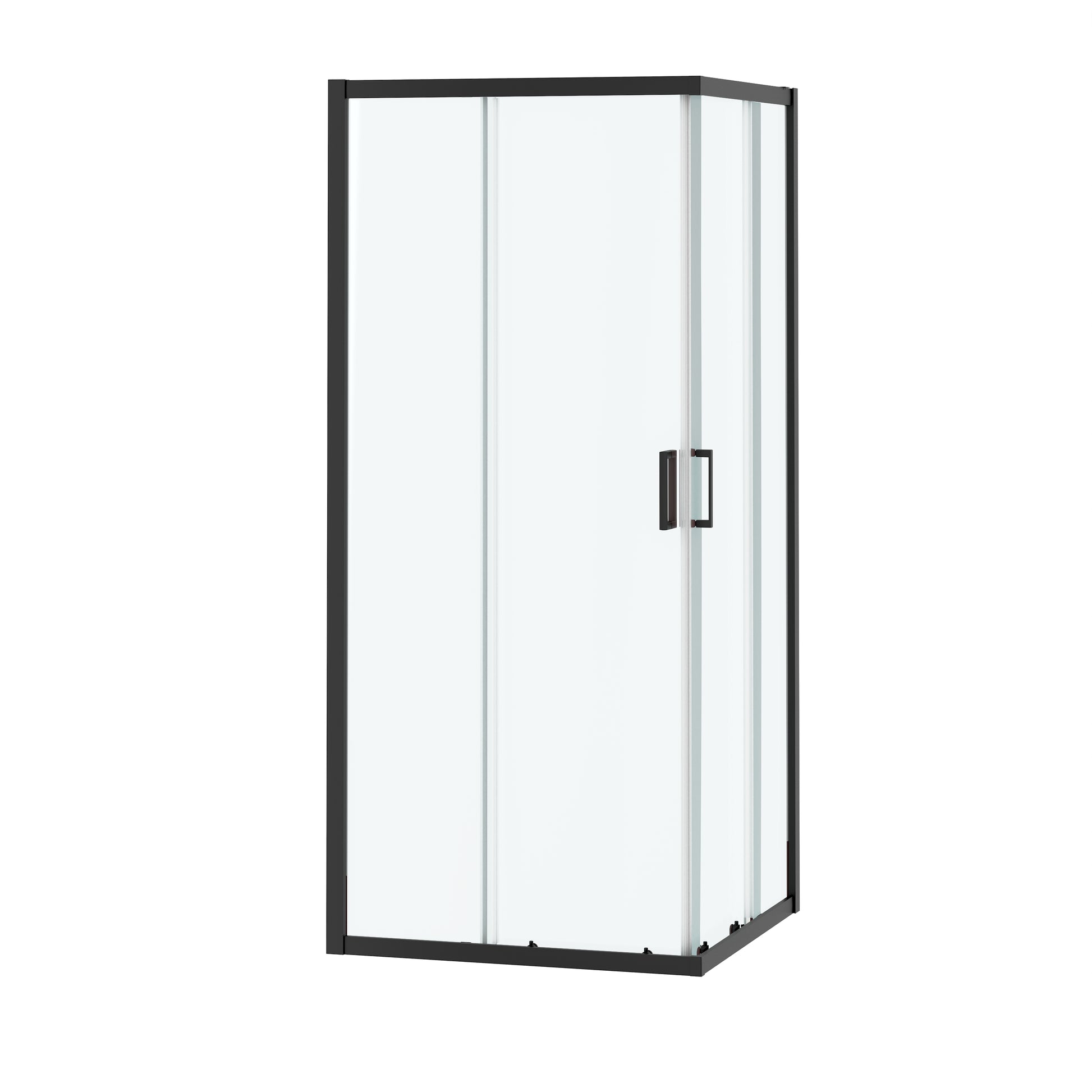 32"x32"x72" Corner Sliding Shower Enclosure with Dual Center-Sliding Doors