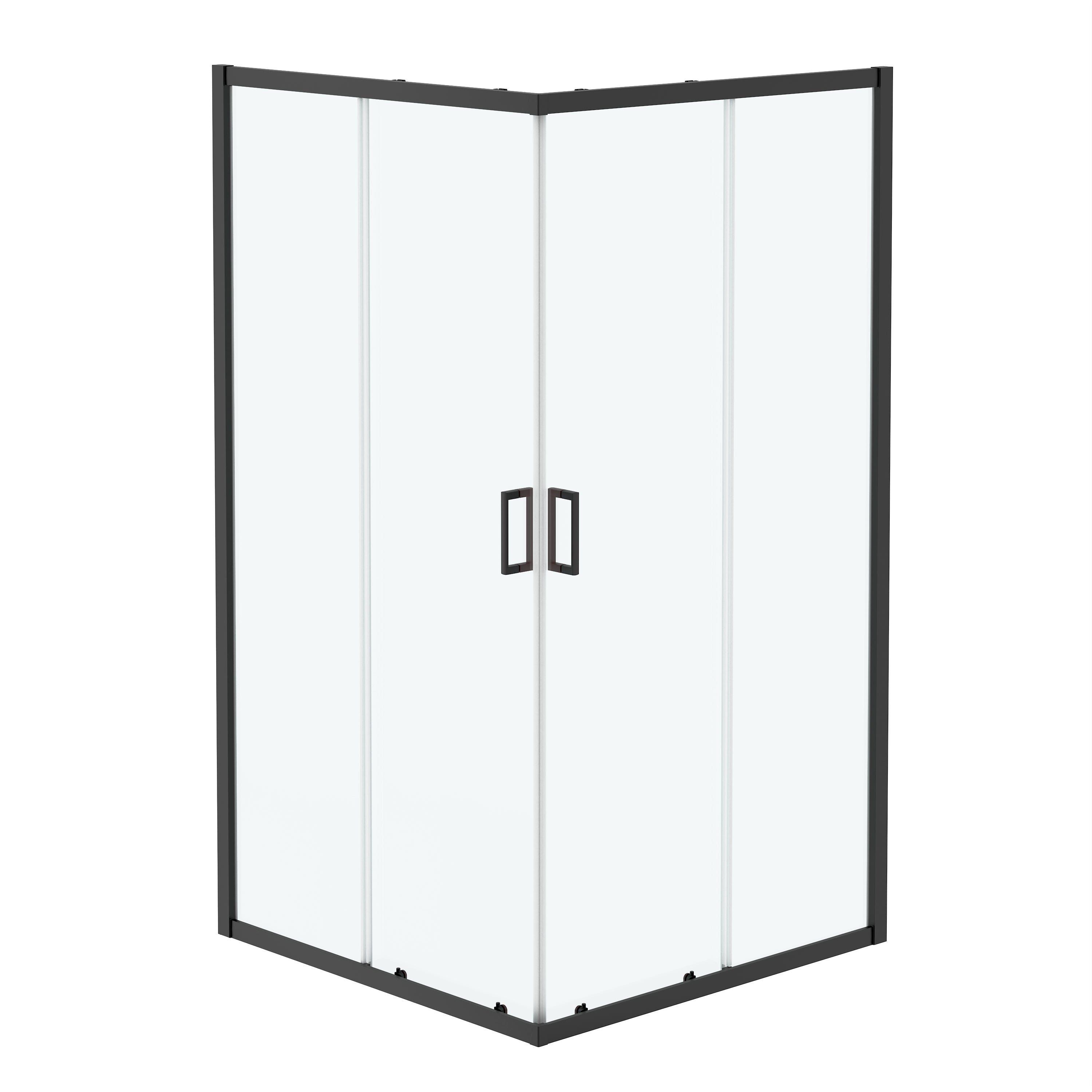 40"x40"x72" Corner Sliding Shower Enclosure with Dual Center-Sliding Doors