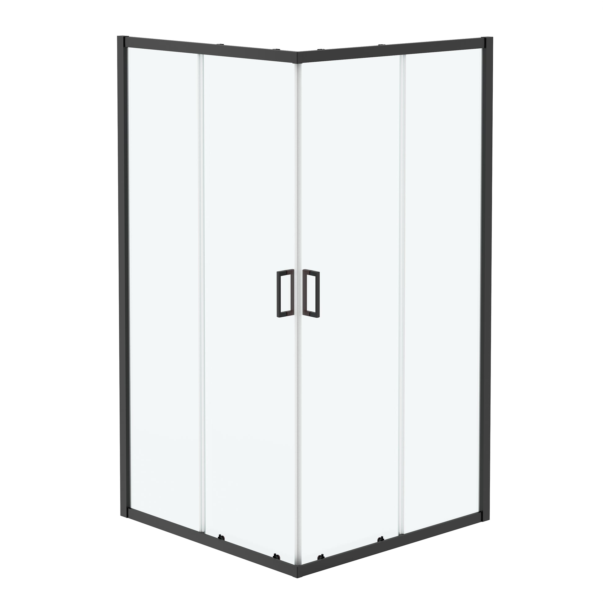 40"x40"x72" Corner Sliding Shower Enclosure with Dual Center-Sliding Doors