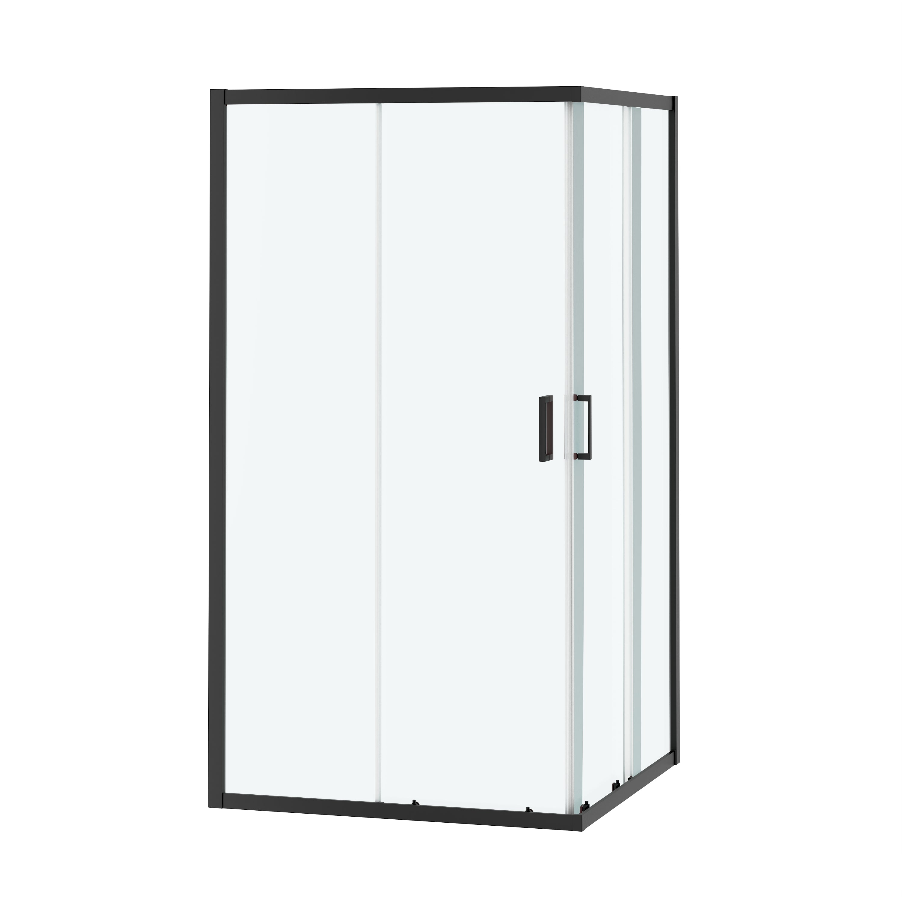 40"x40"x72" Corner Sliding Shower Enclosure with Dual Center-Sliding Doors