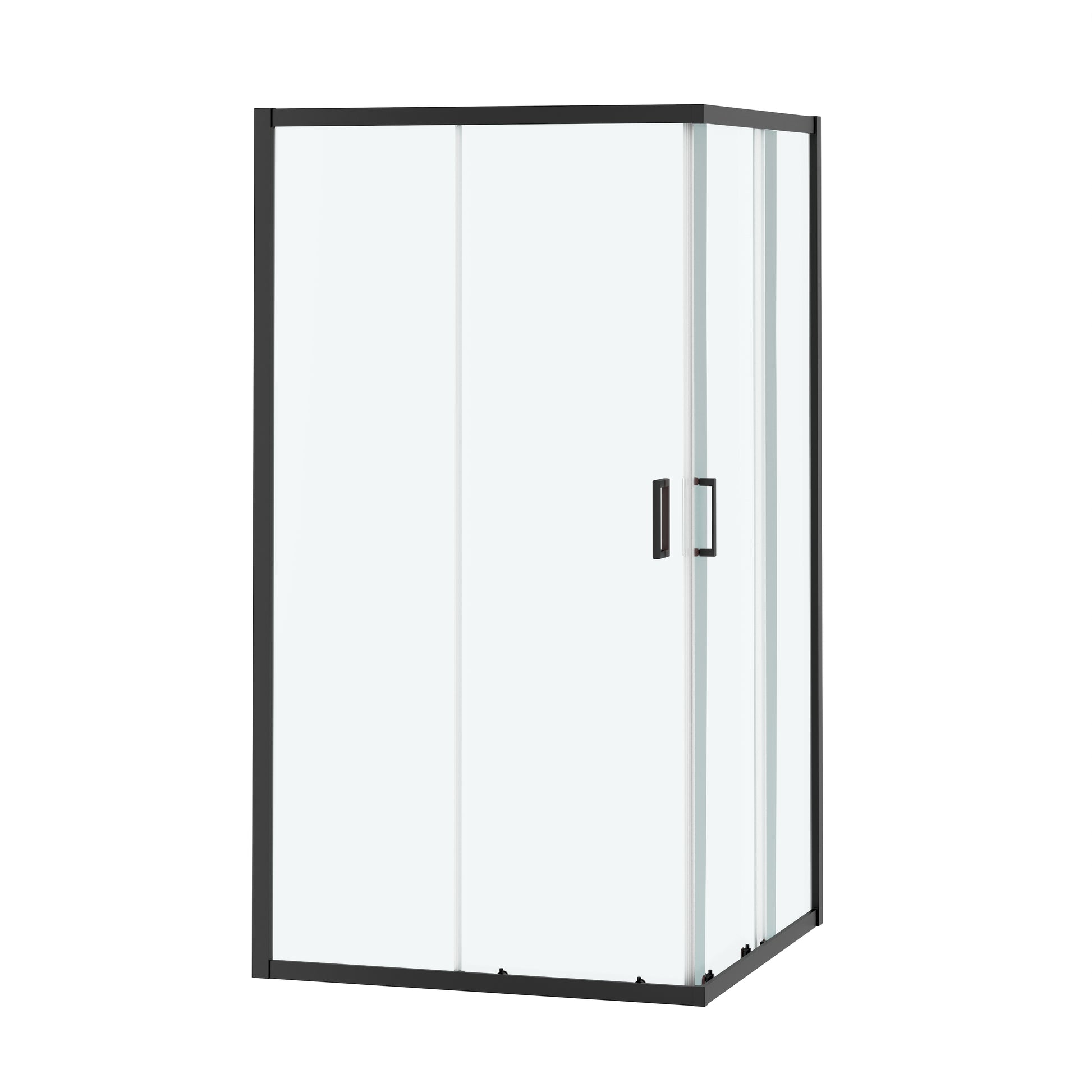 40"x40"x72" Corner Sliding Shower Enclosure with Dual Center-Sliding Doors