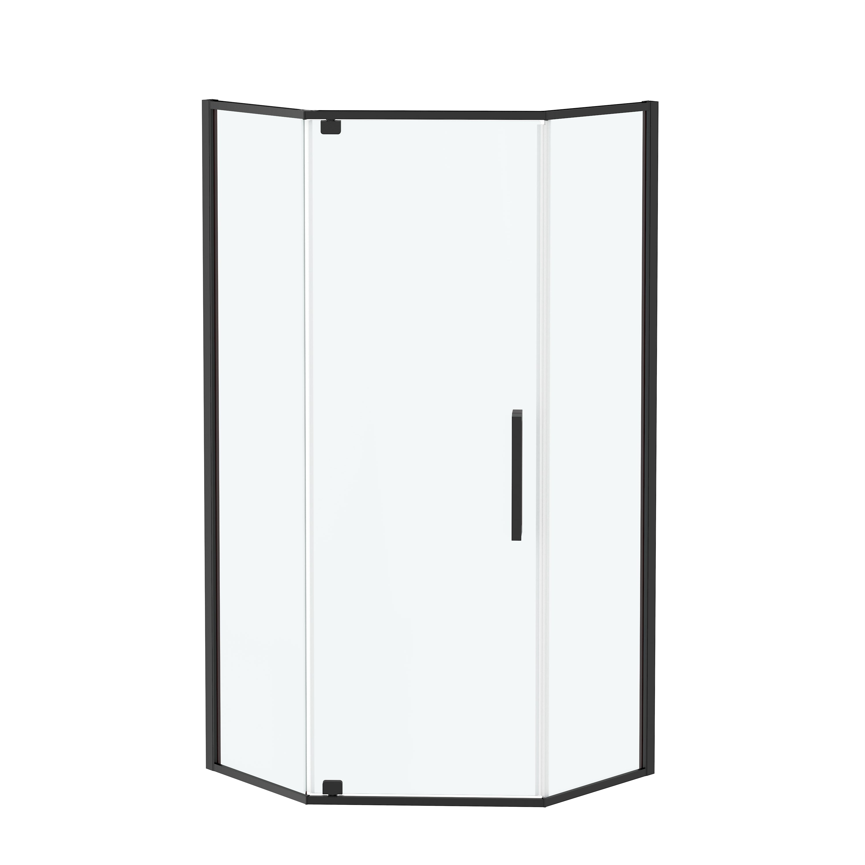 34"x34"x72" Corner Sliding Shower Enclosure with Clear Tempered Glass