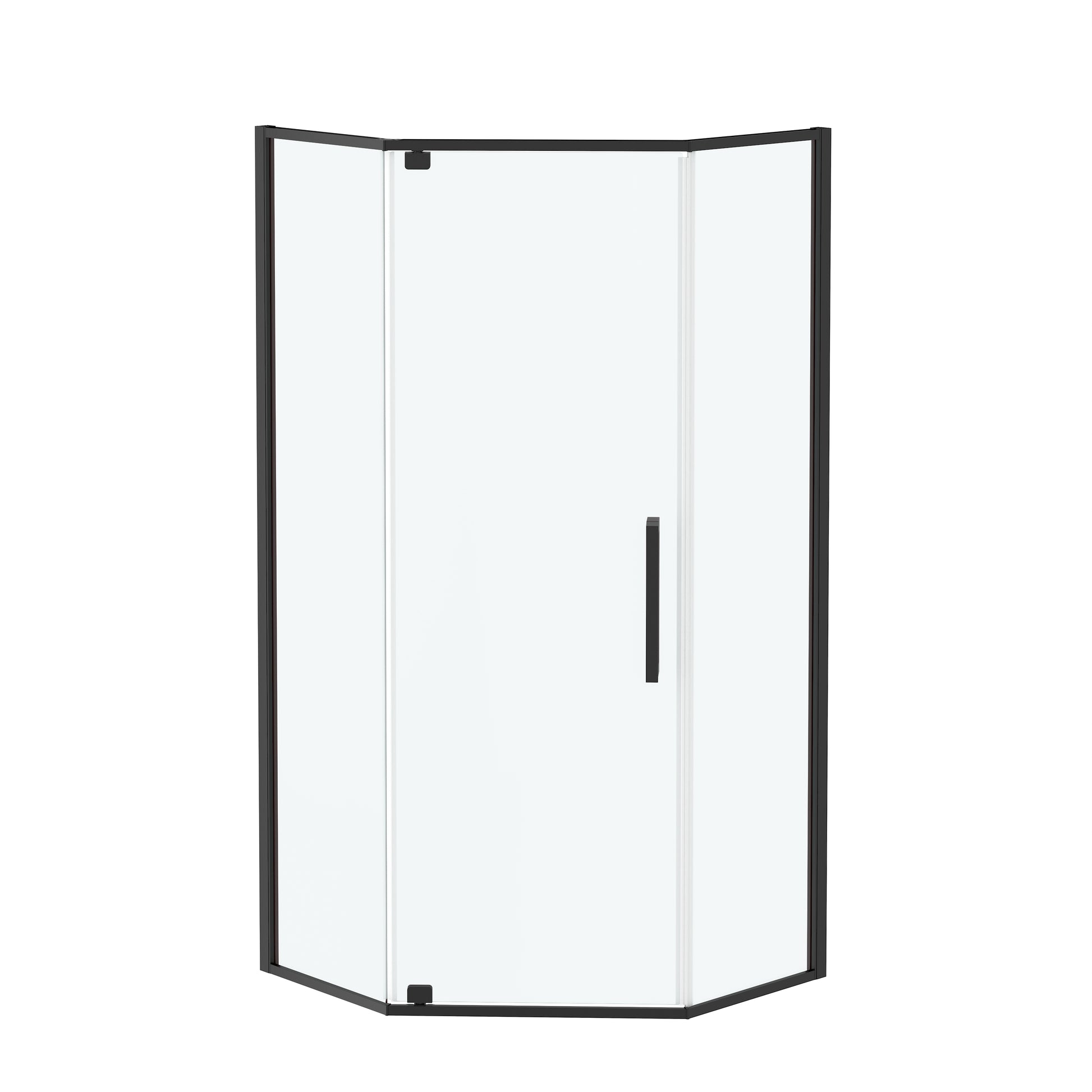 34"x34"x72" Corner Sliding Shower Enclosure with Clear Tempered Glass