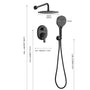 10" Wall-Mounted Rain Shower System with Handheld Shower