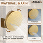 12" Adjustable Shower Head With Shelf Shower System, Hand Shower With Spray Gun Function