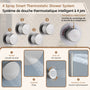 12" Adjustable Shower Head With Shelf Shower System, Hand Shower With Spray Gun Function