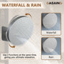 12" Adjustable Shower Head With Shelf Shower System, Hand Shower With Spray Gun Function
