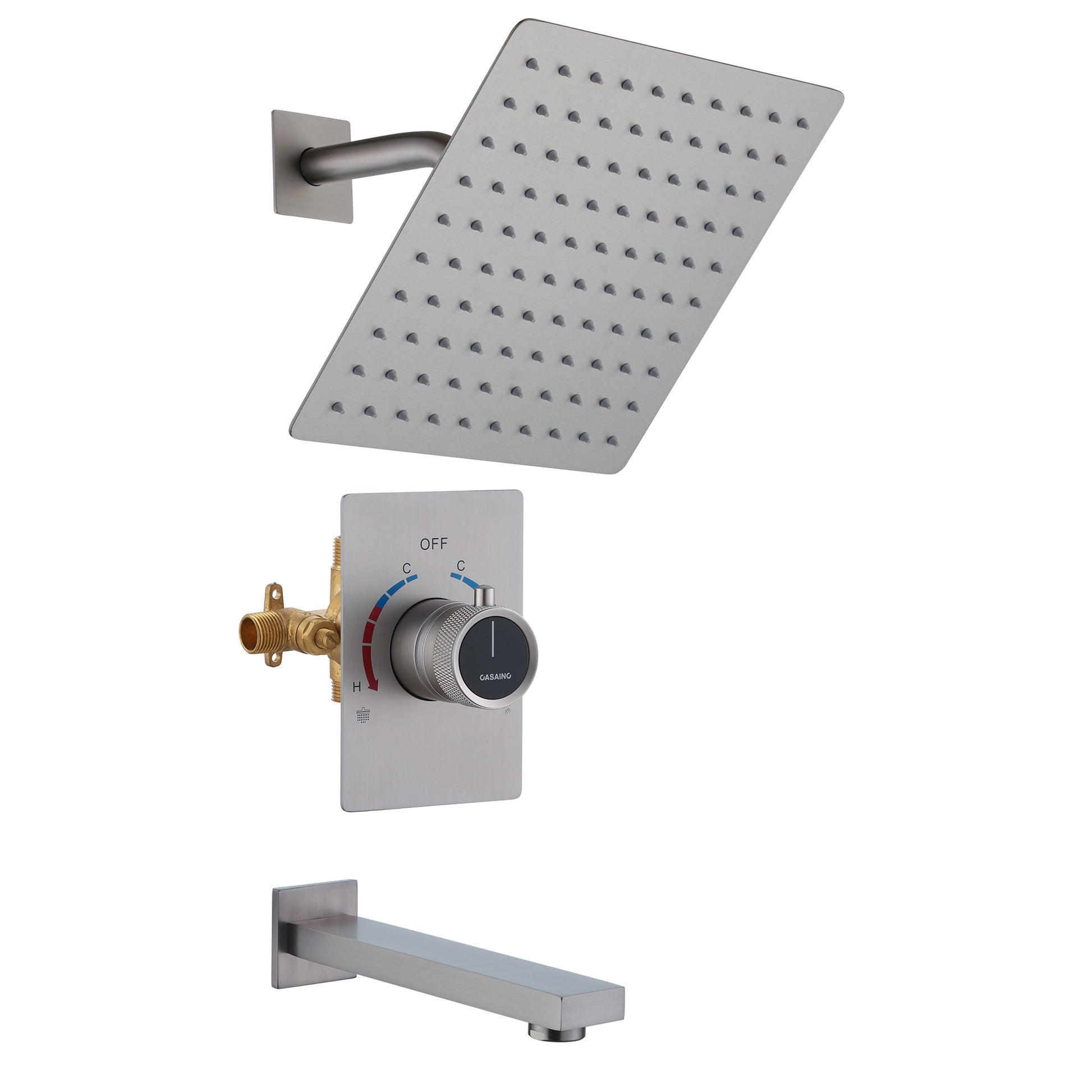 Casainc Dual Function Minimalist Design Showerhead Shower System