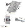 10" Wall Mount Dual Function Rain Shower System with Tub Spout
