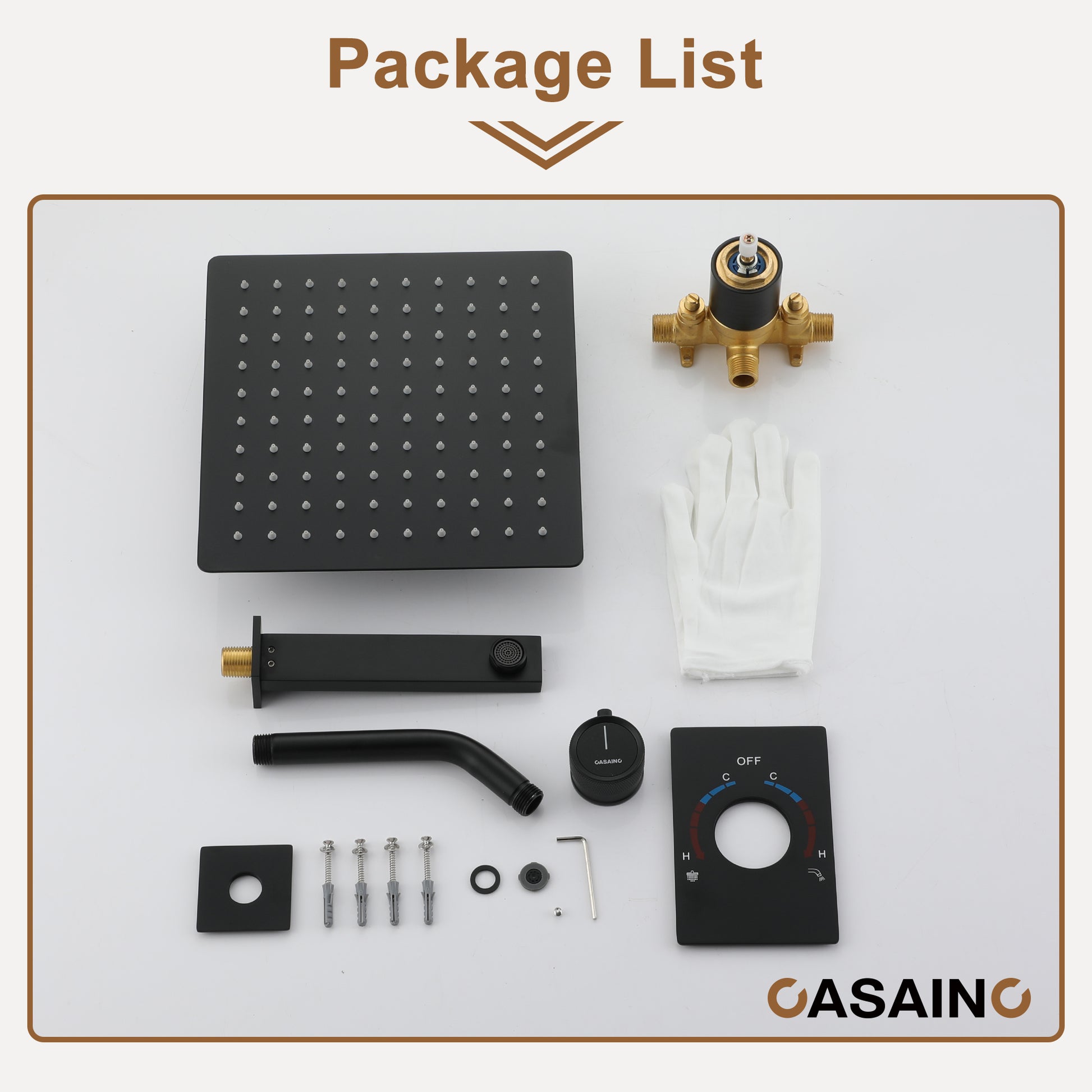 Casainc Dual Function Minimalist Design Showerhead Shower System