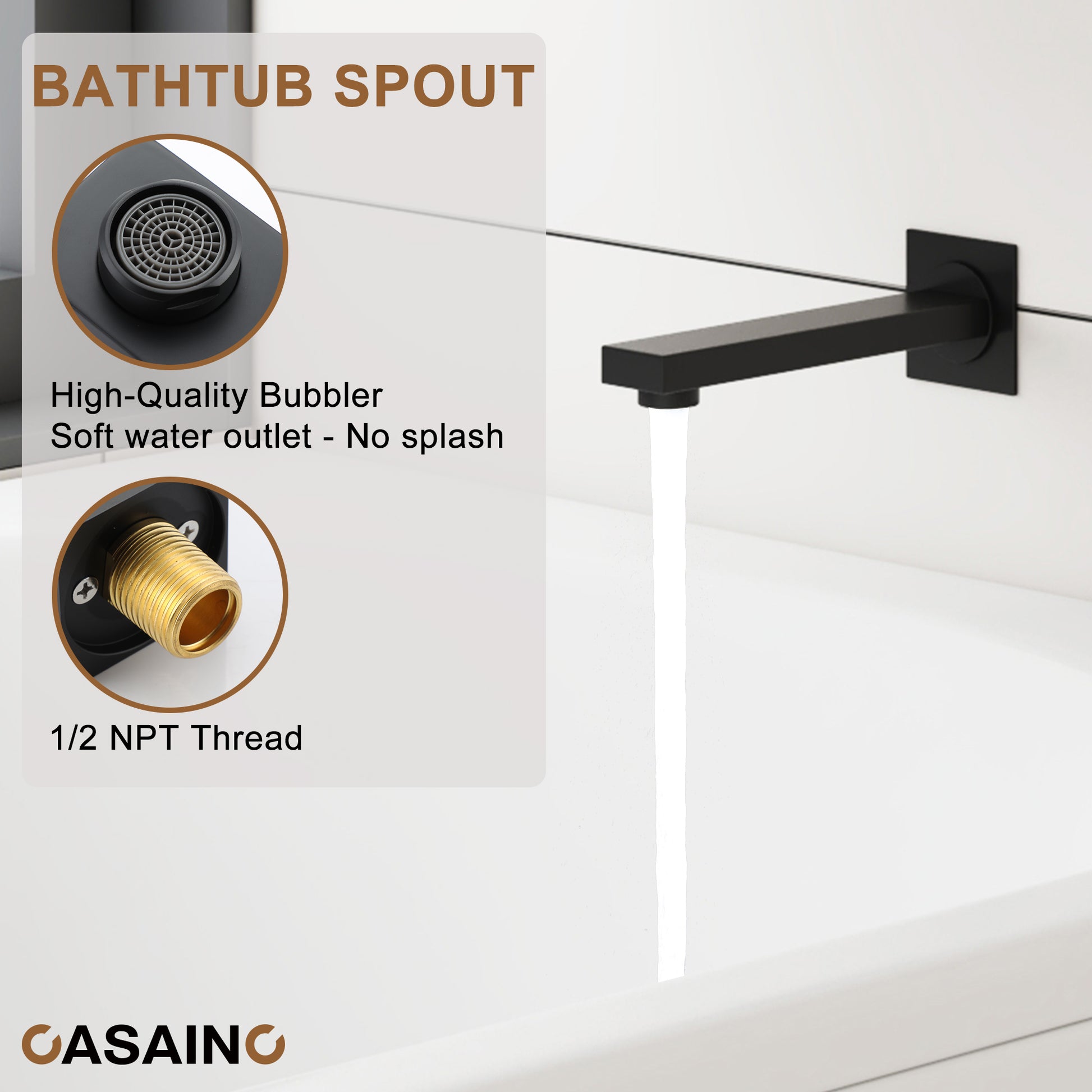 Casainc Dual Function Minimalist Design Showerhead Shower System
