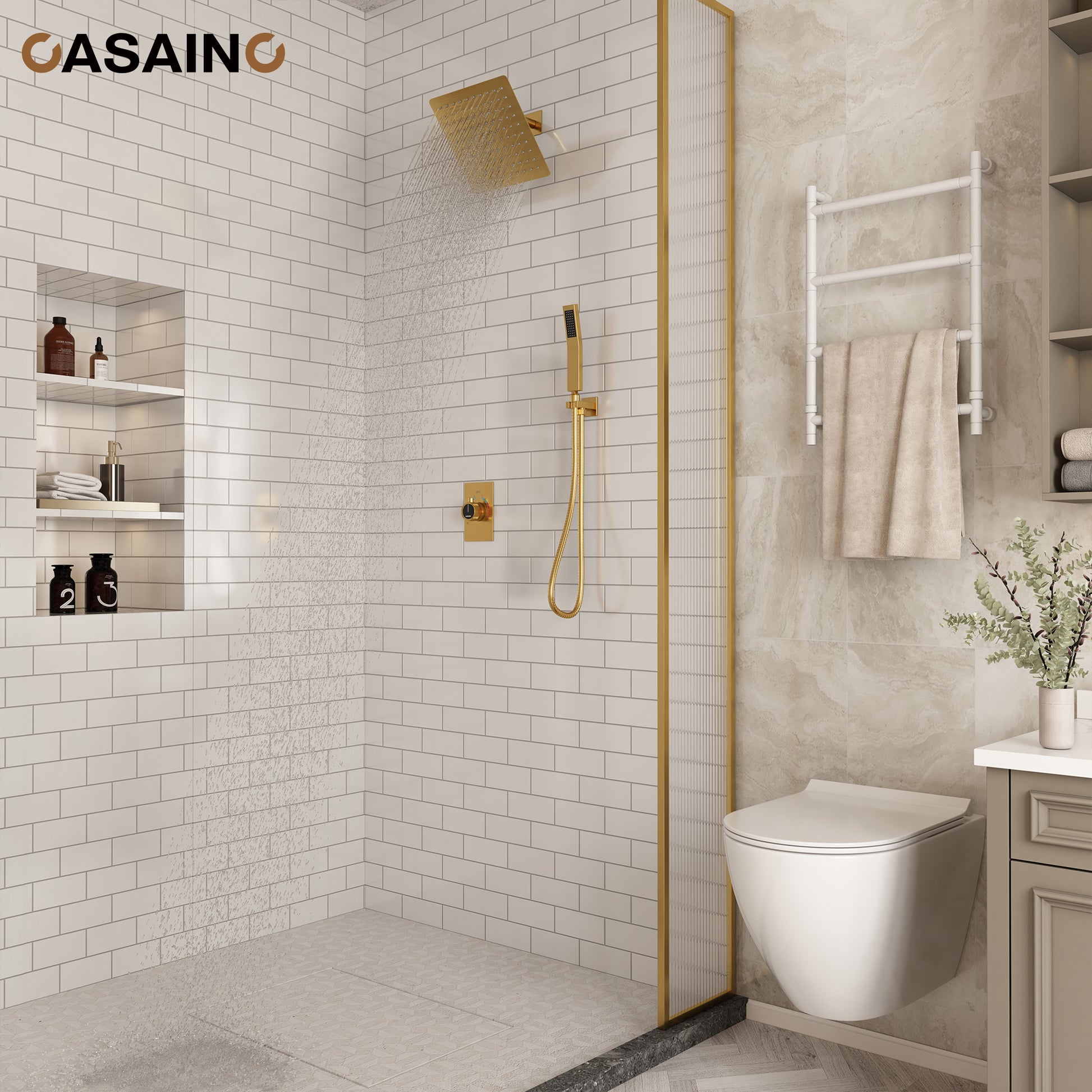 Thermostatic Dual Function Premium Showerhead Shower System