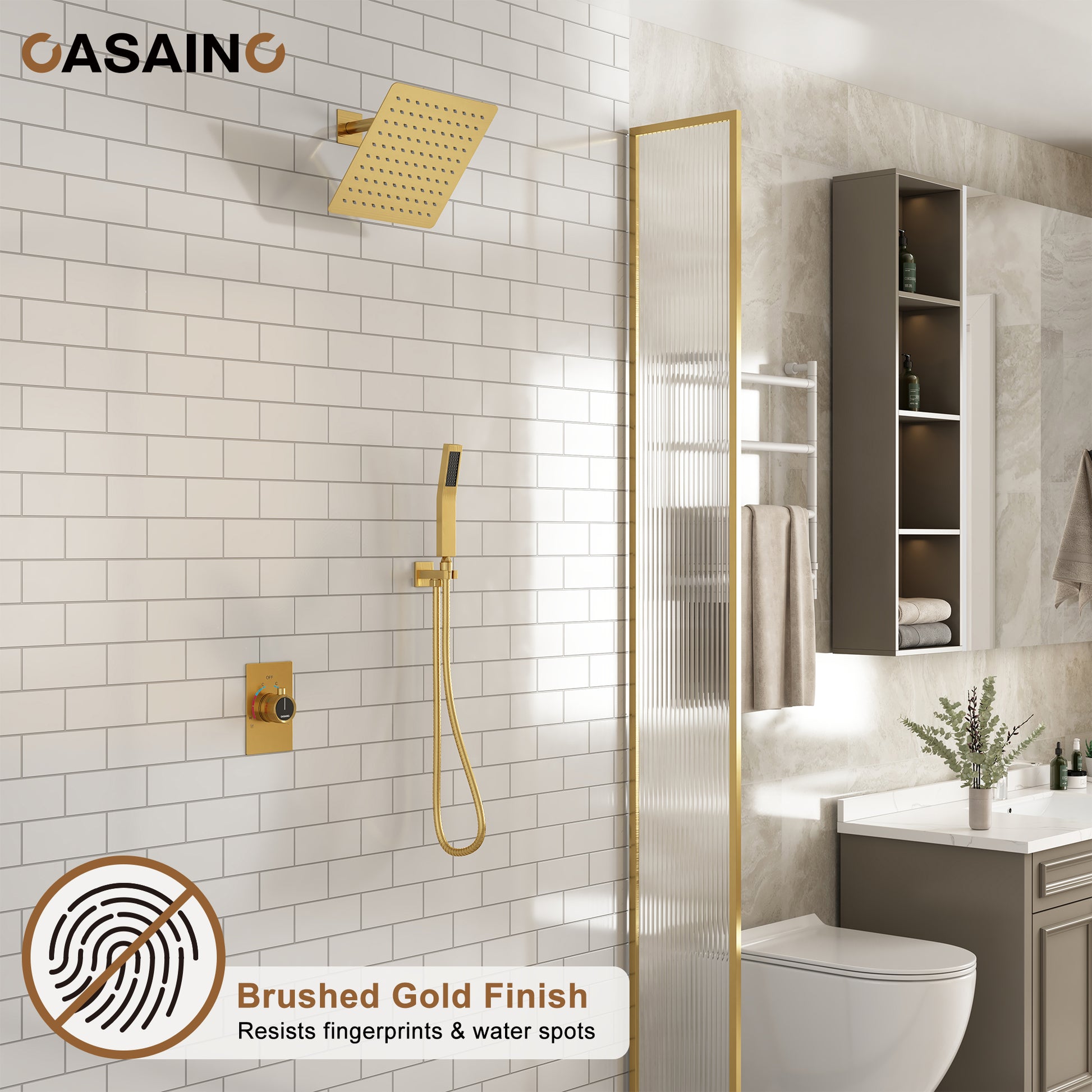 Thermostatic Dual Function Premium Showerhead Shower System