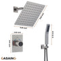 10" Wall Mount Dual Function Showerhead Thermostatic Shower System