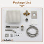 10" Wall Mount Dual Function Showerhead Thermostatic Shower System