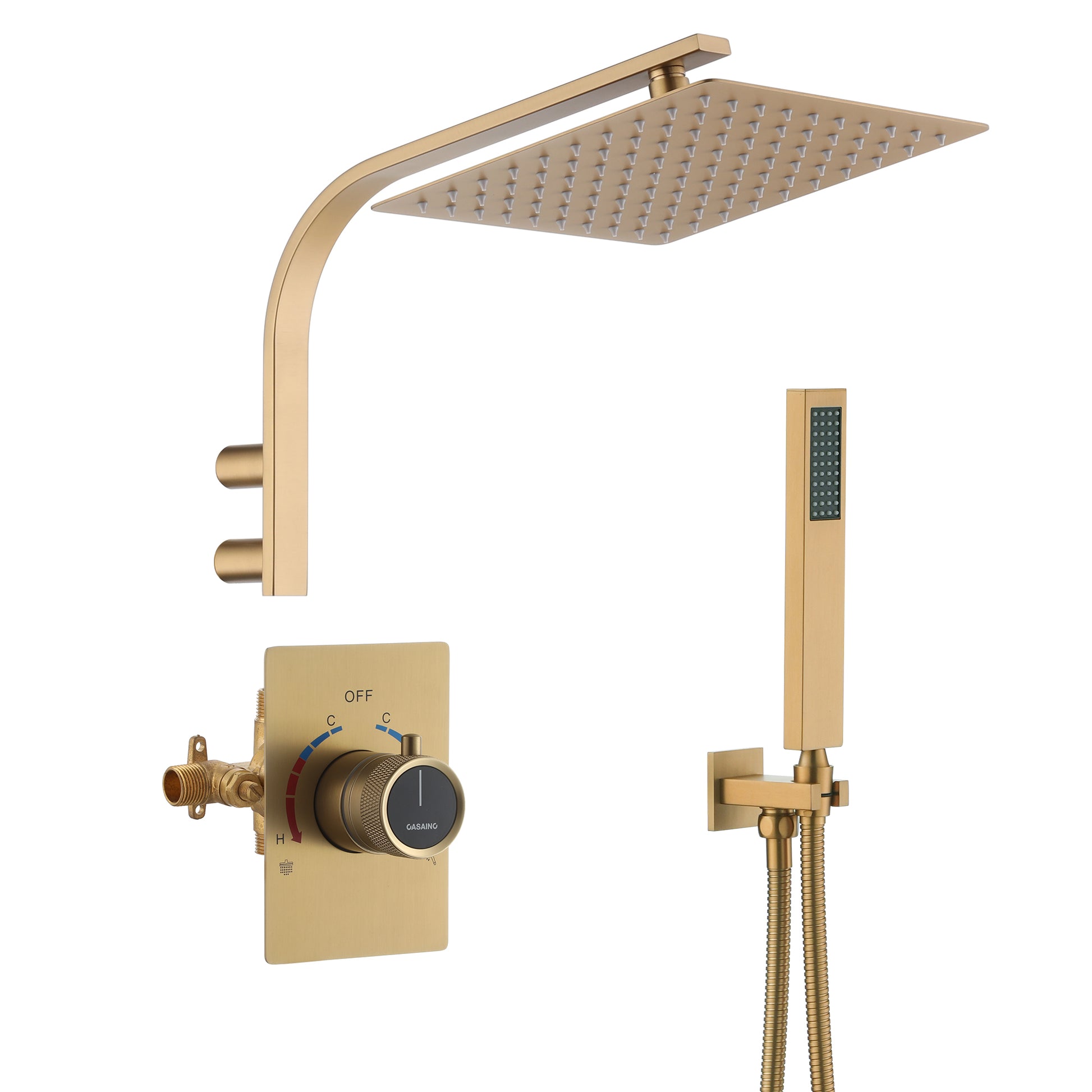 Dual Function Shower System With Unique Shower Arm