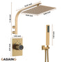 10" Wall Mounted Rain Shower System With Handheld & Unique Shower Arm