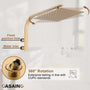 10" Wall Mounted Rain Shower System With Handheld & Unique Shower Arm