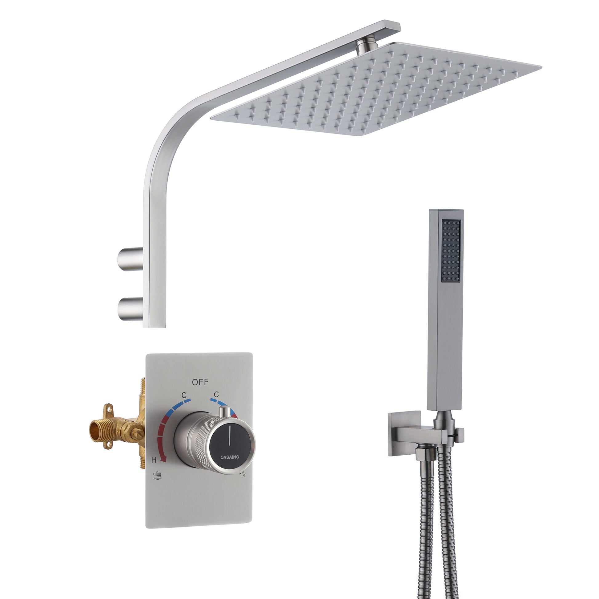 Dual Function Shower System With Unique Shower Arm