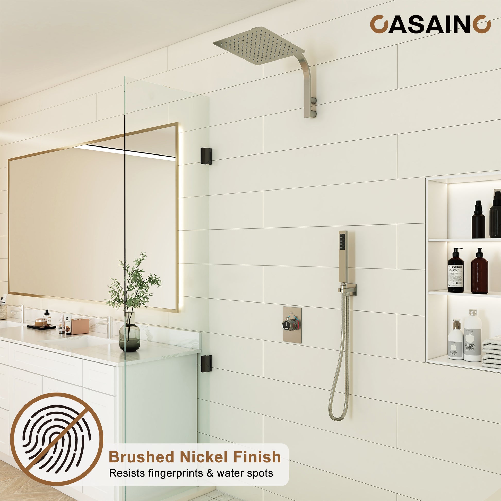 Dual Function Shower System With Unique Shower Arm