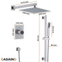 10" Dual Function Rain Shower System With Slide Bar & Handheld Shower