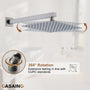 10" Dual Function Rain Shower System With Slide Bar & Handheld Shower