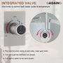 10" Dual Function Rain Shower System With Slide Bar & Handheld Shower