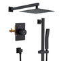Dual Function Shower System With Slide Bar Design in Matte Black Finish (Solid Brass Pressure)