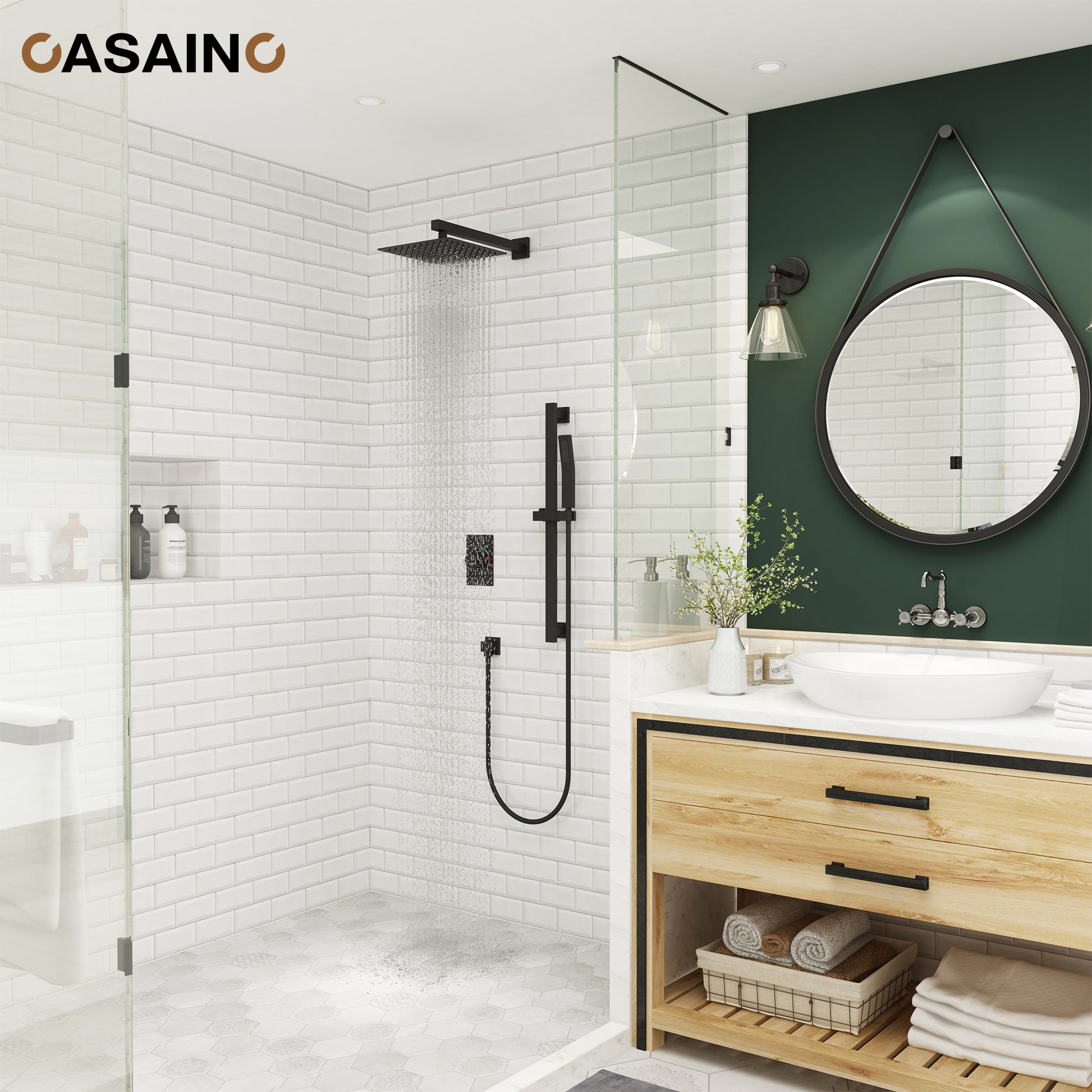 Dual Function Shower System With Slide Bar Design
