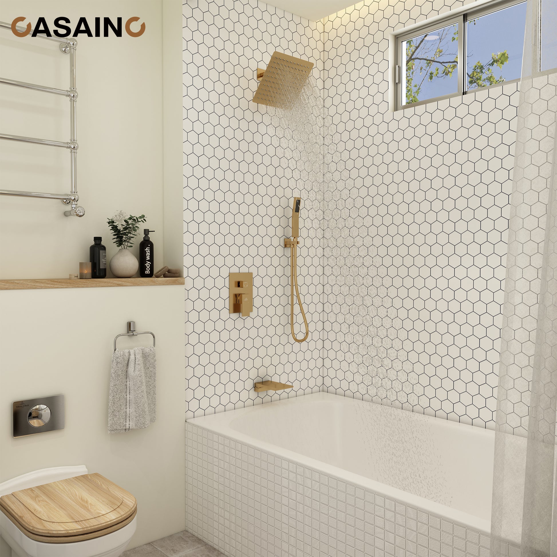 3-Function Thermostatic Shower System Anti-Fingerprint