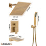 3-Function Thermostatic Shower System Anti-Fingerprint with Hand Shower