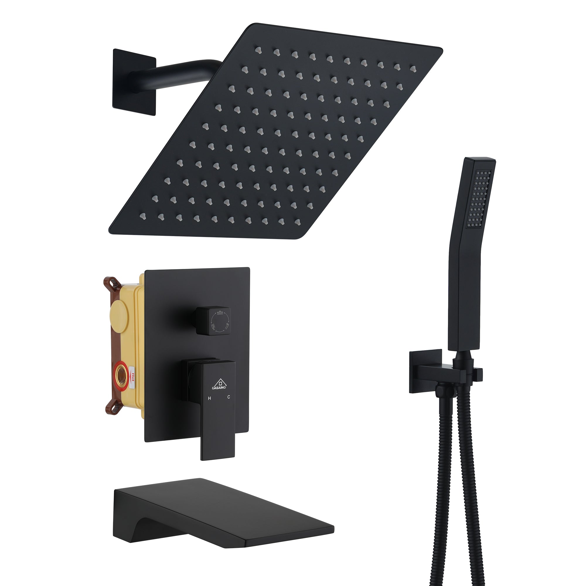 3-Function Thermostatic Shower System Anti-Fingerprint