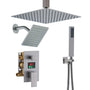 Deluxe Dual Shower Head Shower System With Digital Display Of Temperature
