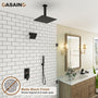 Deluxe Dual Shower Head Shower System With Digital Display Of Temperature