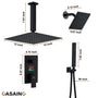 Deluxe Dual Shower Head Shower System With Digital Display Of Temperature