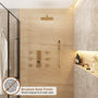 12" Wall Mount Deluxe Shower System With Digital Display & 6 Body Jets