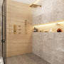 12" Wall Mount Deluxe Shower System With Digital Display & 6 Body Jets