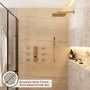 12" Wall Mount Deluxe Shower System With Digital Display & 6 Body Jets