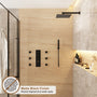 12" Wall Mount Deluxe Shower System With Digital Display & 6 Body Jets